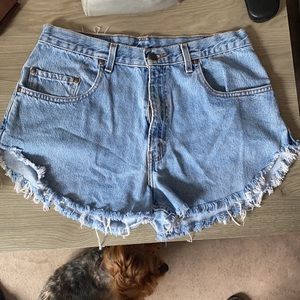 Levi's High Waisted Jean Shorts